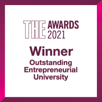 THE Awards 2021 - Winner - Outstanding Entrepreneurial University